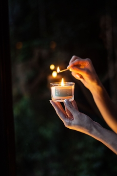 Vela aromática de bamboo