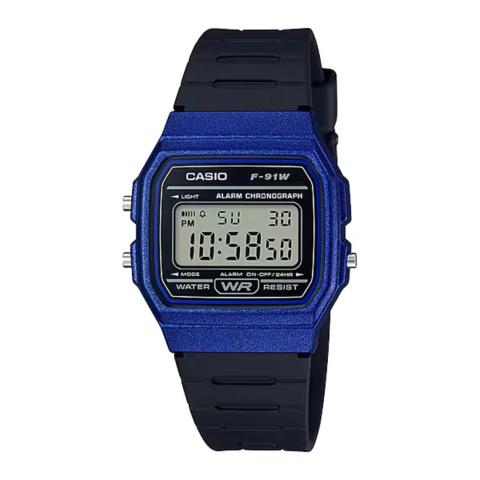 RELÓGIO CASIO DIGITAL F-91WM-2A AZUL