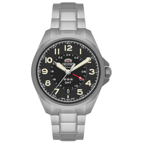 RELÓGIO ORIENT SPORT LAND GMT AUTOMÁTICO 3 ESTRELAS NH3SS017 PRETO