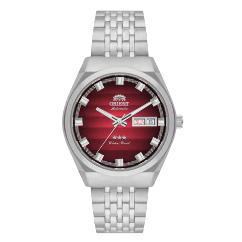 RELÓGIO ORIENT AUTOMÁTICO HERITAGE YN6SS014 BORDÔ - comprar online