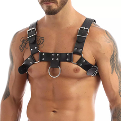 Pechera Arnes Cuero Hombre
