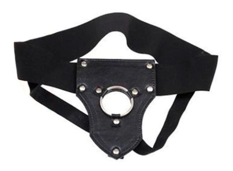 Arnés de cuero y elástico con aro