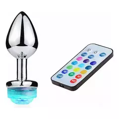 Plug Anal Acero con Luces y Control de Luces - comprar online