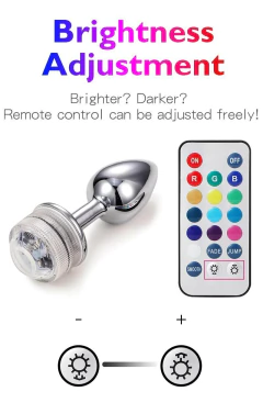 Plug Anal Acero con Luces y Control de Luces