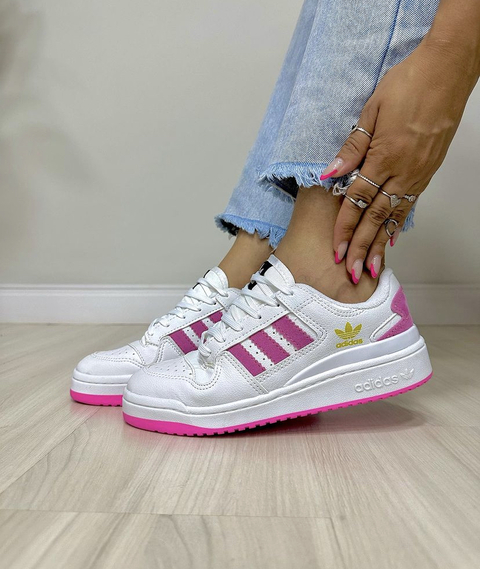 TÊNIS FÓRUM LOW - BRANCO COM ROSA