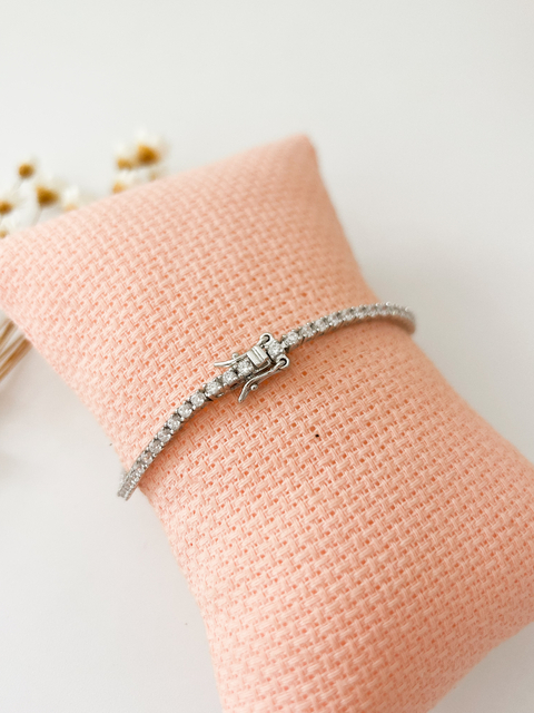 Pulseira Riviera 2,2mm com Banho de Ródio - comprar online