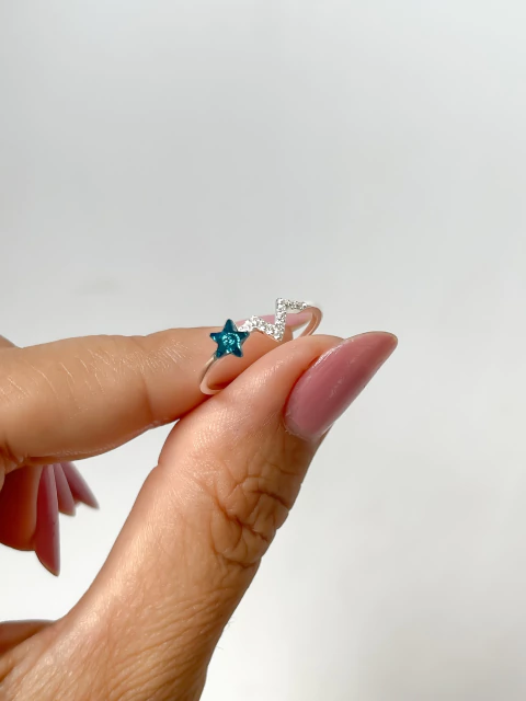 Anel estrela cadente