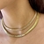 Chocker Malha Dourada Folheada a Ouro