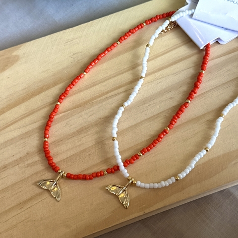 Chocker Rabo de Baleia Dourada