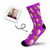 Meia Personalizada Com Foto - Super Pai - roxo