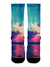 Meia Divertida - Sunset Purple Frente 