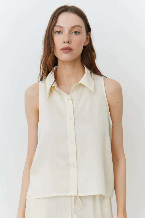 Camisa sin mangas lisa (BO2CA06)