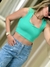 Cropped decote quadrado poliamida - comprar online