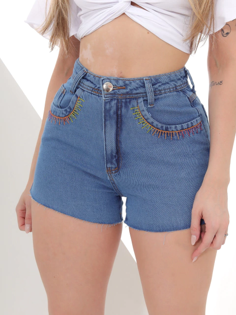 Short Jeans sol bordado - comprar online
