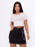 Saia Jeans Feminina Corrente Ilhós Com Bolso Melhor Qualidade - comprar online