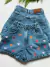 Short Jeans Feminino Corações Coloridos Com Bolso - comprar online