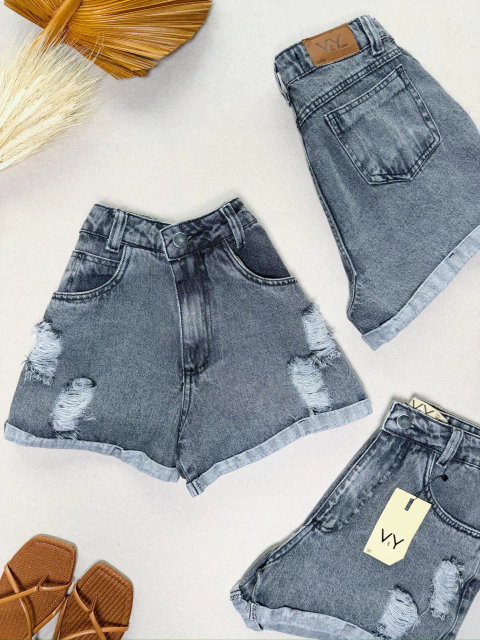 Short Jeans cinza - comprar online