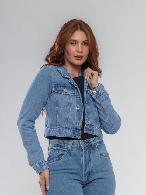 Jaqueta Cropped Jeans Fernanda