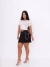 Imagem do Saia Jeans Feminina Corrente Ilhós Com Bolso Melhor Qualidade
