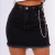 Saia Jeans Feminina Corrente Ilhós Com Bolso Melhor Qualidade