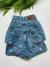 Short Jeans Feminino Corações Coloridos Com Bolso