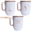 Caneca alumínio 600 ml 2 cores - casamento personalizada c/ 2 unidades