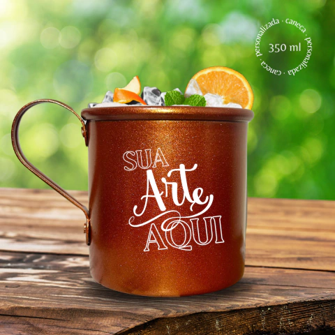 kit 80 Caneca Moscow Mule 350 ml - Personalizada arte 1 ou 2 lados