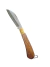 Canivete Manual em Aço Inox e Cabo em Madeira com Detalhe Dourado - comprar online
