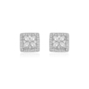Brinco Quadrado Flor Navete Micro Zircônia - comprar online