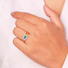 Anel Elos Cristal Aqua Marinha - comprar online