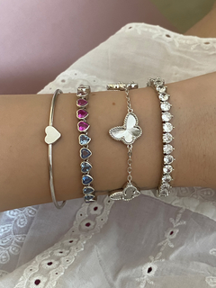 Pulseira Riviera Corações Cristais Rainbow na internet