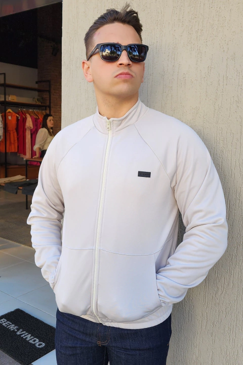 Jaqueta masculina de moletom colegial Montana