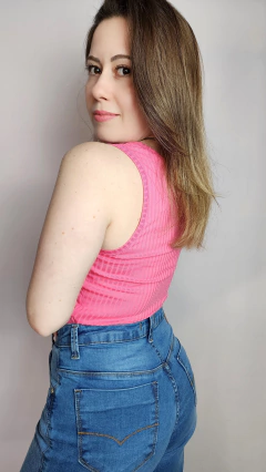 Imagem do Regata Canelada Beija Cós