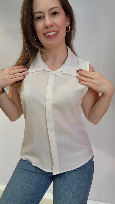 Regata com botões linho