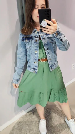 Imagem do Jaqueta Jeans feminina com elastano