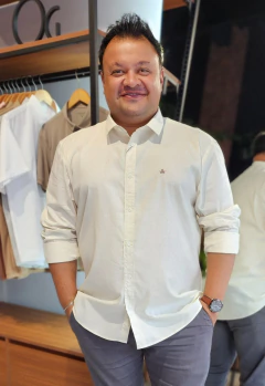 Camisa Masculina manga longa Linho cru - comprar online