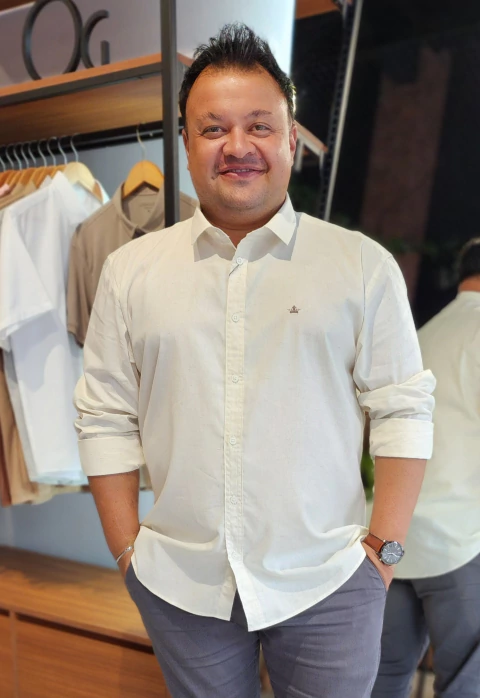 Camisa Masculina manga longa Linho cru - comprar online