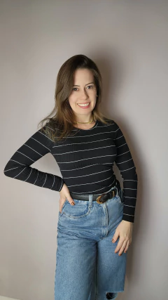 Blusa canelada listrada manga longa - SURRADO CLOTHES