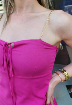 VESTIDO MIDI de viscose com alças de corrente - SURRADO CLOTHES