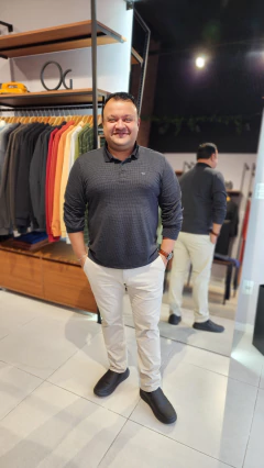 Calça de sarja algodão com elastano bolso faca Marfim - SURRADO CLOTHES