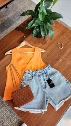 SHORTS jeans feminino com elastico na cintura na internet