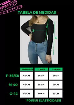 Blusa Canelada manga longa com decote quadrado e recortes corselet Loren