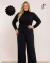 BLUSA MANGA LONGA LÂZINHA GOLA ALTA PRETO - comprar online