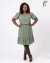 VESTIDO PLUS SIZE EM MALHA PREMIUM COM BABADO NA BARRA VERDE - comprar online
