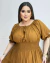VESTIDO MIDI VISCOLINHO MANGA PRINCESA CARAMELO na internet