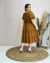 VESTIDO MIDI VISCOLINHO MANGA PRINCESA CARAMELO - Byah Moda Modesta