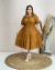 VESTIDO MIDI VISCOLINHO MANGA PRINCESA CARAMELO - comprar online