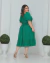 VESTIDO MIDI VISCOLINHO MANGA PRINCESA VERDE - Byah Moda Modesta