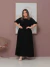 VESTIDO LONGO VISCOLINHO MANGA PRINCESA LISO PRETO na internet