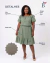 VESTIDO PLUS SIZE EM MALHA PREMIUM COM BABADO NA BARRA VERDE na internet